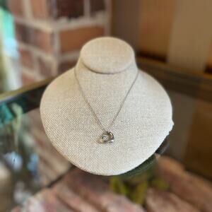 TIFFANY&CO Sterling Silver Elsa Peretti Open Heart Necklace